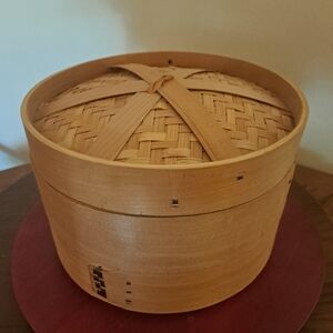 New 2-Tier Bamboo Steamer Baskets, 10-Inch